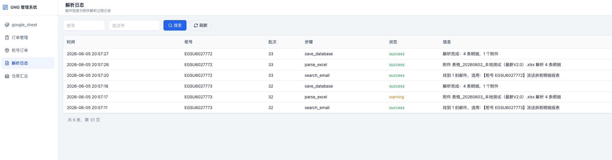 parse_logs 逐步骤解析日志